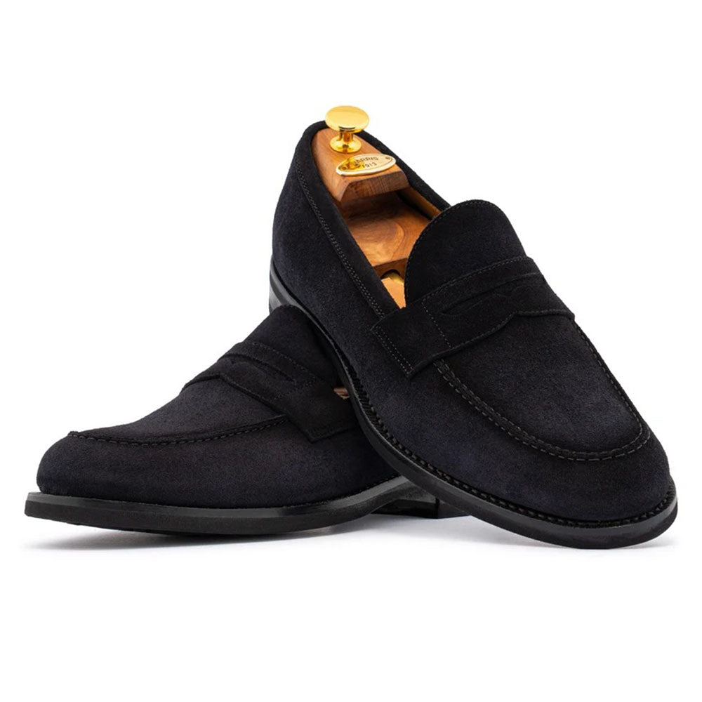 Harris Firenze 1913 Terni Suede Penny Moccasin Blue