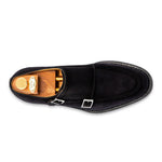 View product image 4: Harris Firenze 1913 Goya Suede Double Cap Toe Monk Strap Navy