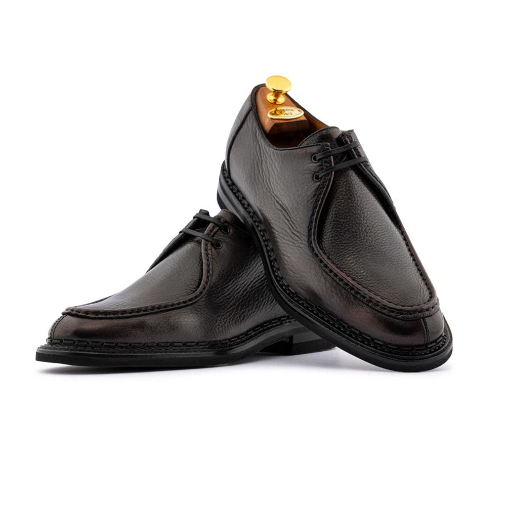 Harris Firenze 1913 Asiago Moose Effect Leather Derby Grey