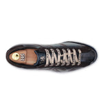 View product image 4: Harris Firenze 1913 Hand-Painted Crocodile Embossed Leather Sneakers Navy