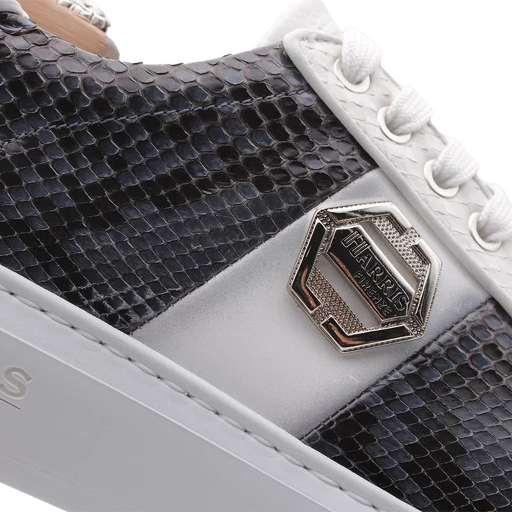 Harris Firenze 1913 Genuine Python Sneakers White /Grey