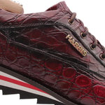 View product image 4: Harris Firenze 1913 Hand-Painted Genuine Alligator Sneakers Red