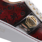 View product image 4: Harris Firenze 1913 Genuine Python & Stamped Leather Sneakers Red / White