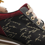 View product image 4: Harris Firenze 1913 Signature Suede Sneakers Red / Black