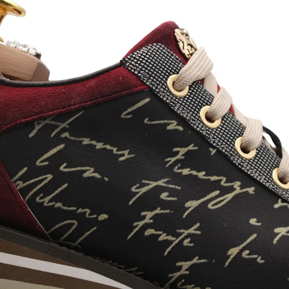 Harris Firenze 1913 Signature Suede Sneakers Red / Black