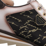 View product image 4: Harris Firenze 1913 Genuine Python & Signature Suede Sneakers Black