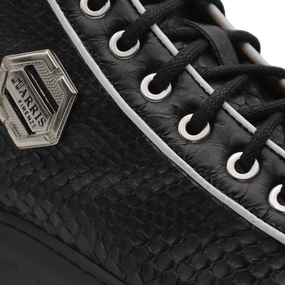 Harris Firenze 1913 Genuine Python Ankle Boot Black
