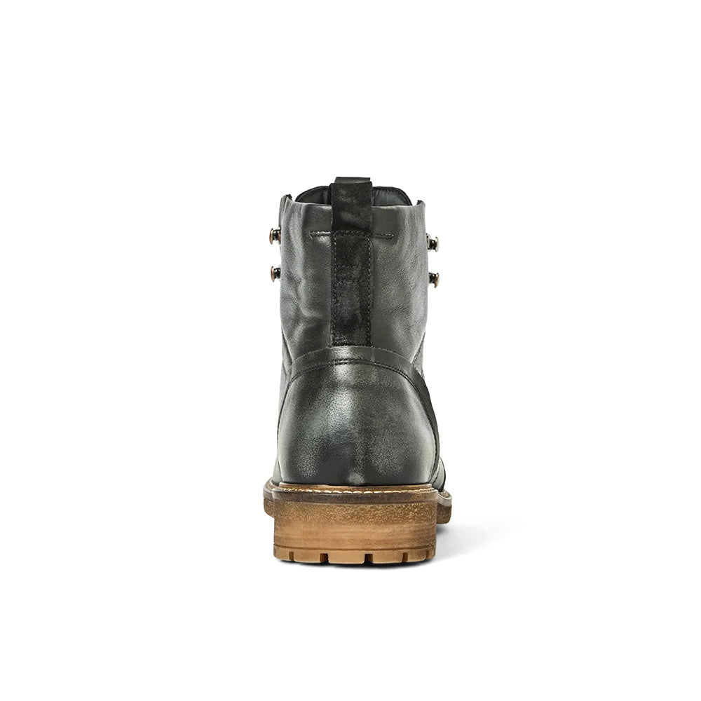 Aquatalia Rovello Leather Lace-Up Boot Black