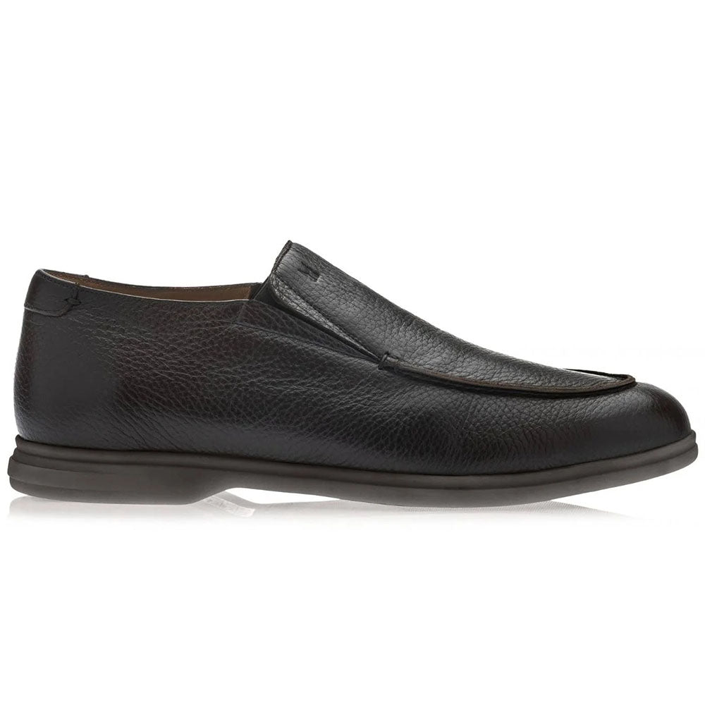 Moreschi Portland Winter Deerskin Loafer Dark Brown