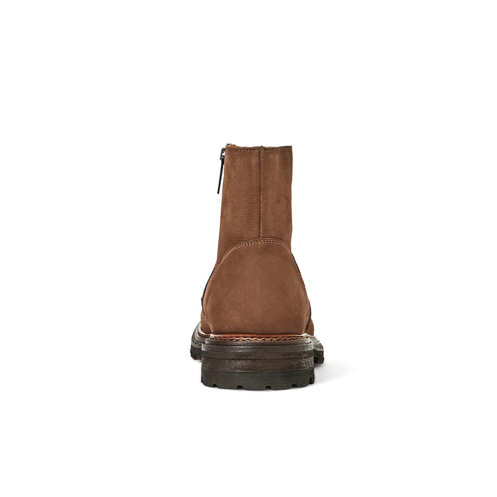 Aquatalia Varon Nubuck Zipper Boot Dark Brown