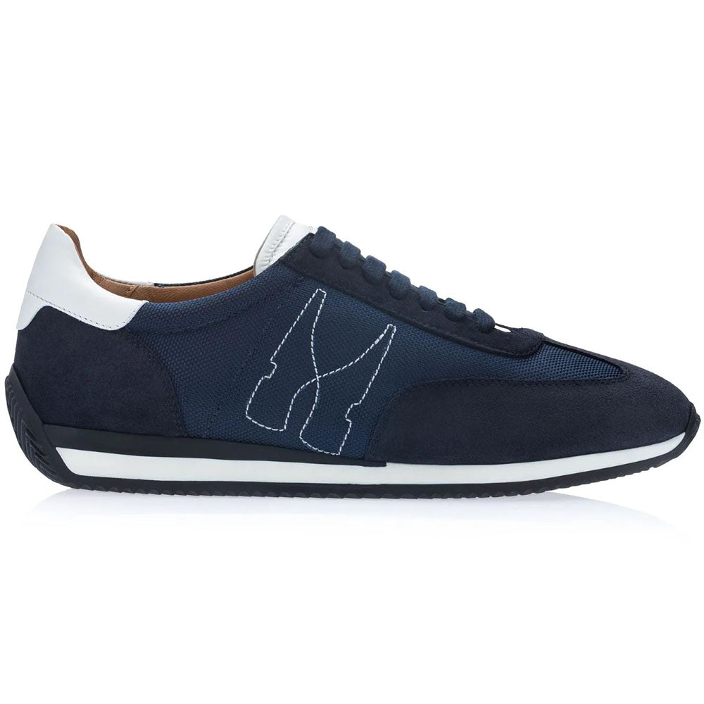 Moreschi Kansas Nylon & Suede Sneakers Dark Blue