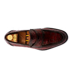 View product image 5: Harris Firenze 1913 Hand-Painted Genuine Alligator Moccasin Red