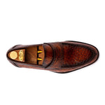 View product image 5: Harris Firenze 1913 Hand-Painted Genuine Alligator Moccasin Brown