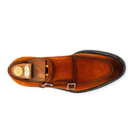 View product image 5: Harris Firenze 1913 Suede Double Cap Toe Monk Strap Brick