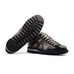 View product image 5: Harris Firenze 1913 Hand-Painted Crocodile Embossed Leather Sneakers Navy
