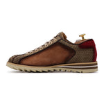 View product image 5: Harris Firenze 1913 Genuine Python & Suede Sneakers Brown