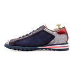 View product image 5: Harris Firenze 1913 Genuine Python & Suede Sneakers Blue / Red