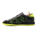 View product image 5: Harris Firenze 1913 Genuine Python & Signature Suede Sneakers Black / Green
