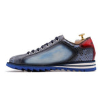View product image 5: Harris Firenze 1913 Genuine Python & Suede Sneakers Blue