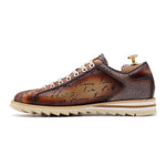 View product image 5: Harris Firenze 1913 Hand-Painted Signature Leather Sneakers Brown
