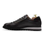 View product image 5: Harris Firenze 1913 Elk Effect Leather & Suede Sneaker Black & Grey