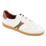 View product image 1: TB Phelps Brooklyn Natural Calf & Ostrich Embossed Sneaker White / Tan