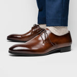 Santoni Induct O1-02 Calfskin Derby Brown
