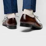 Santoni Induct O1-02 Calfskin Derby Brown