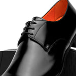 Santoni Induct O1-01 Calfskin Derby Black