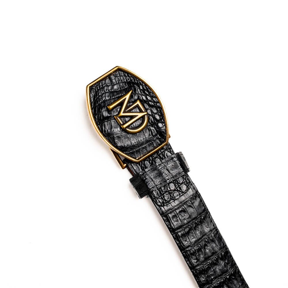 Marco Di Milano Iowa Caiman Crocodile Belt Black