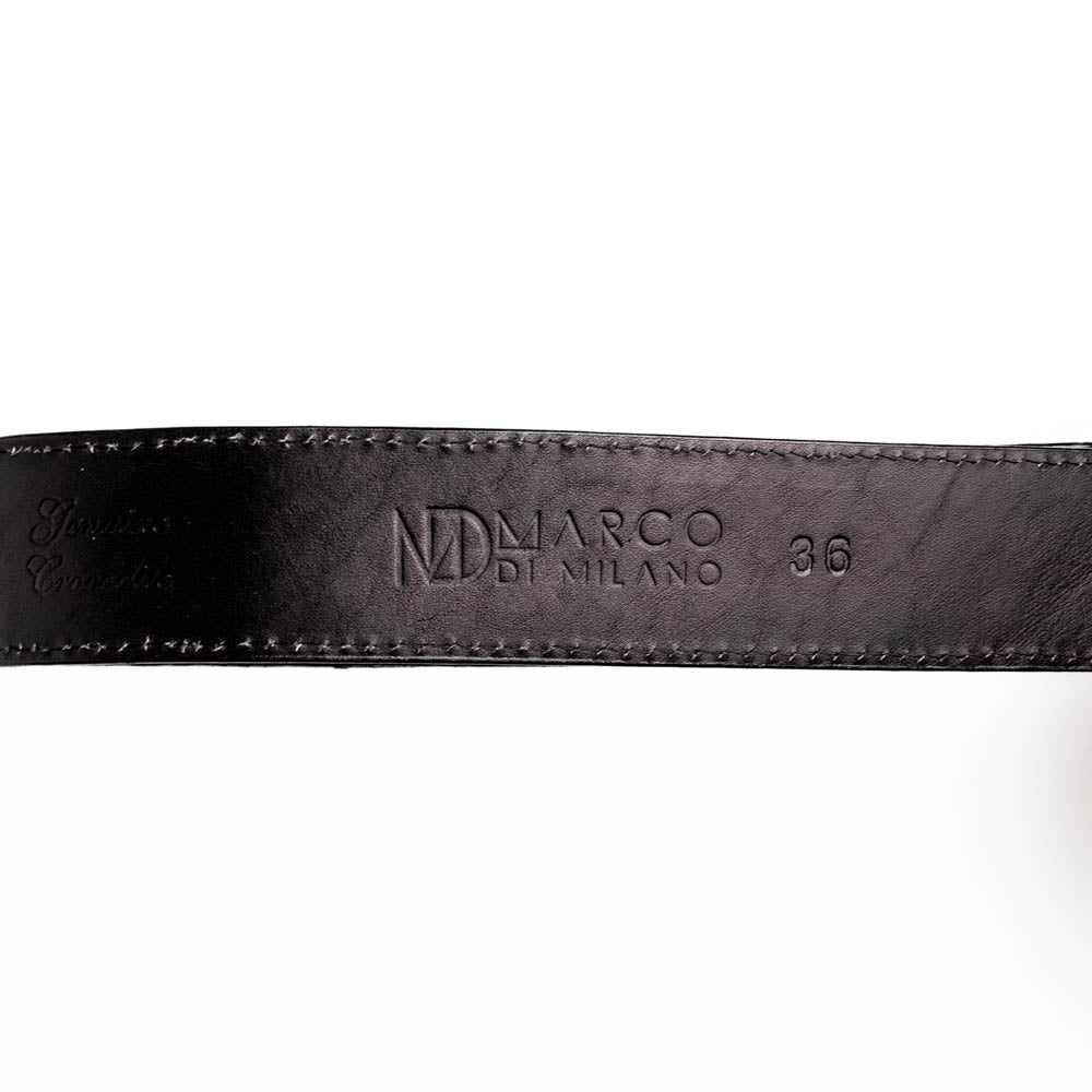 Marco Di Milano Iowa Caiman Crocodile Belt Black