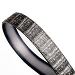Marco Di Milano Iowa Caiman Crocodile Belt Stone Gray