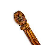 Marco Di Milano Iowa Caiman Crocodile Belt Mustard / Brown