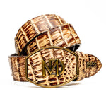Marco Di Milano Iowa Caiman Crocodile Belt Stone Orix