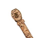 Marco Di Milano Iowa Caiman Crocodile Belt Stone Orix