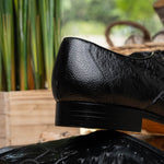 Belvedere Isola Ostrich Quill Dress Shoes Black