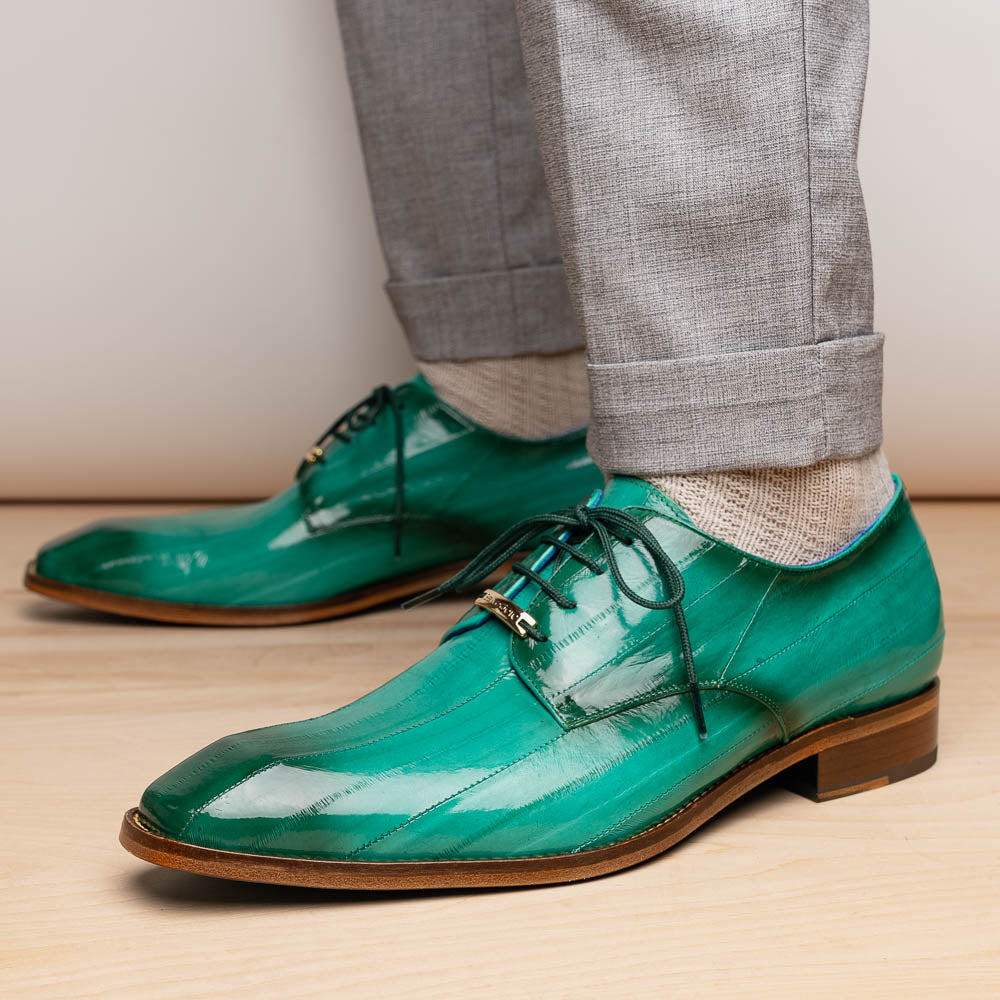 Belvedere Italo Genuine Eel Shoes Antique Mint (D05) Belvedere Italo Genuine Eel Shoes Antique Mint (D05)