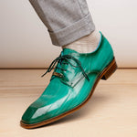 Belvedere Italo Genuine Eel Shoes Antique Mint (D05)
