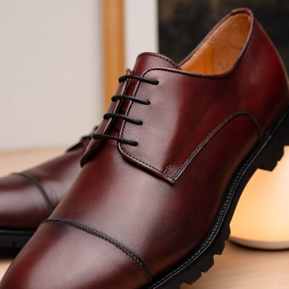 Zelli James Cap Toe Shoes Burgundy (25-865-BRG)