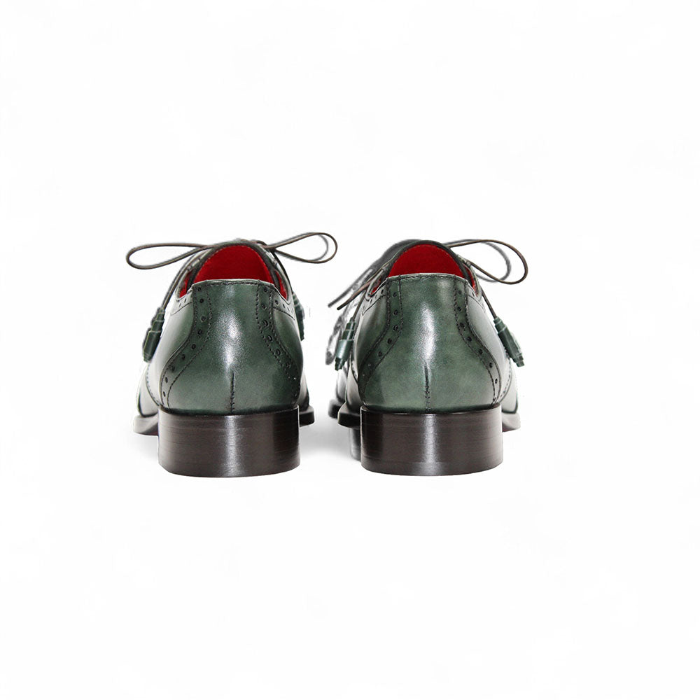 Fennix Jax Genuine Alligator & Leather Shoes Green