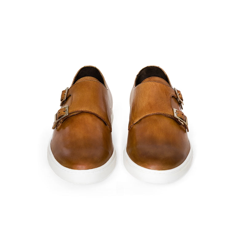 G. Brown Jaxon Double Monk Strap Sneaker Almond