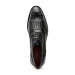 Marco Di Milano John Woven Caiman Crocodile Oxford Black