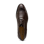 Marco Di Milano John Woven Caiman Crocodile Oxford Brown