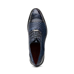 Marco Di Milano John Woven Caiman Crocodile Oxford Navy