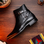 Zelli Jodphur Italian Calfskin Boot Black (46-600-BLK)