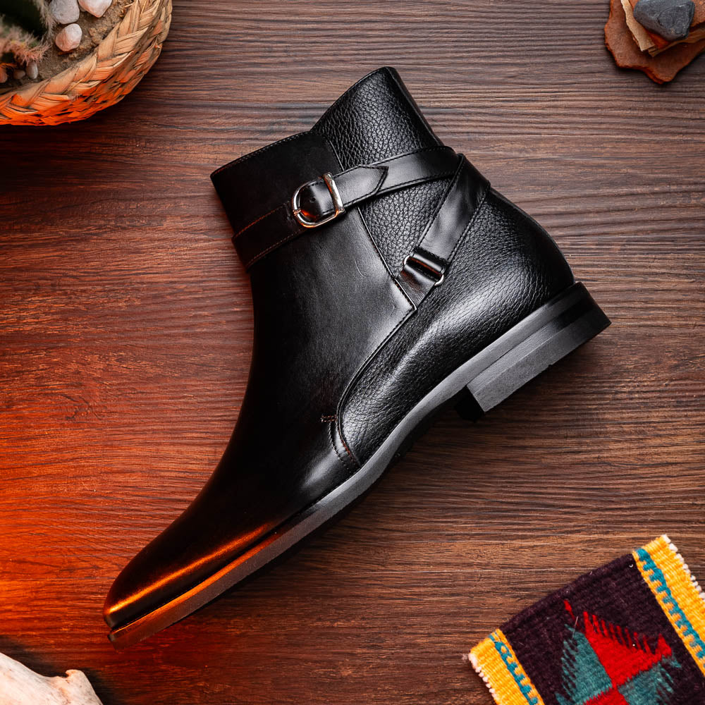 Zelli Jodphur Italian Calfskin Boot Black (46-600-BLK)