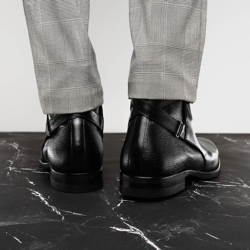 Zelli Jodphur Italian Calfskin Boot Black (46-600-BLK)