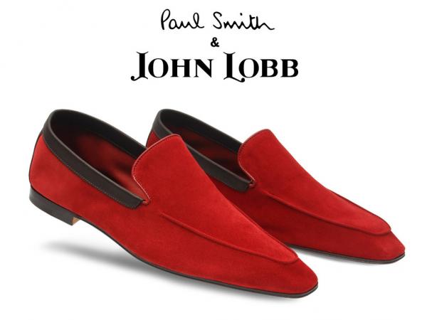 John Lobb Lucca Suede Loafers Cherry Red