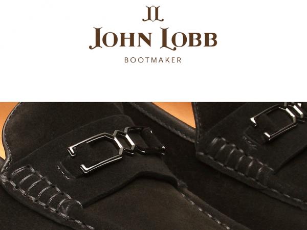 John Lobb Signature Suede Bit Loafers Black