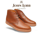 John Lobb Turf Calfskin Ankle Boots Burnt Sienna